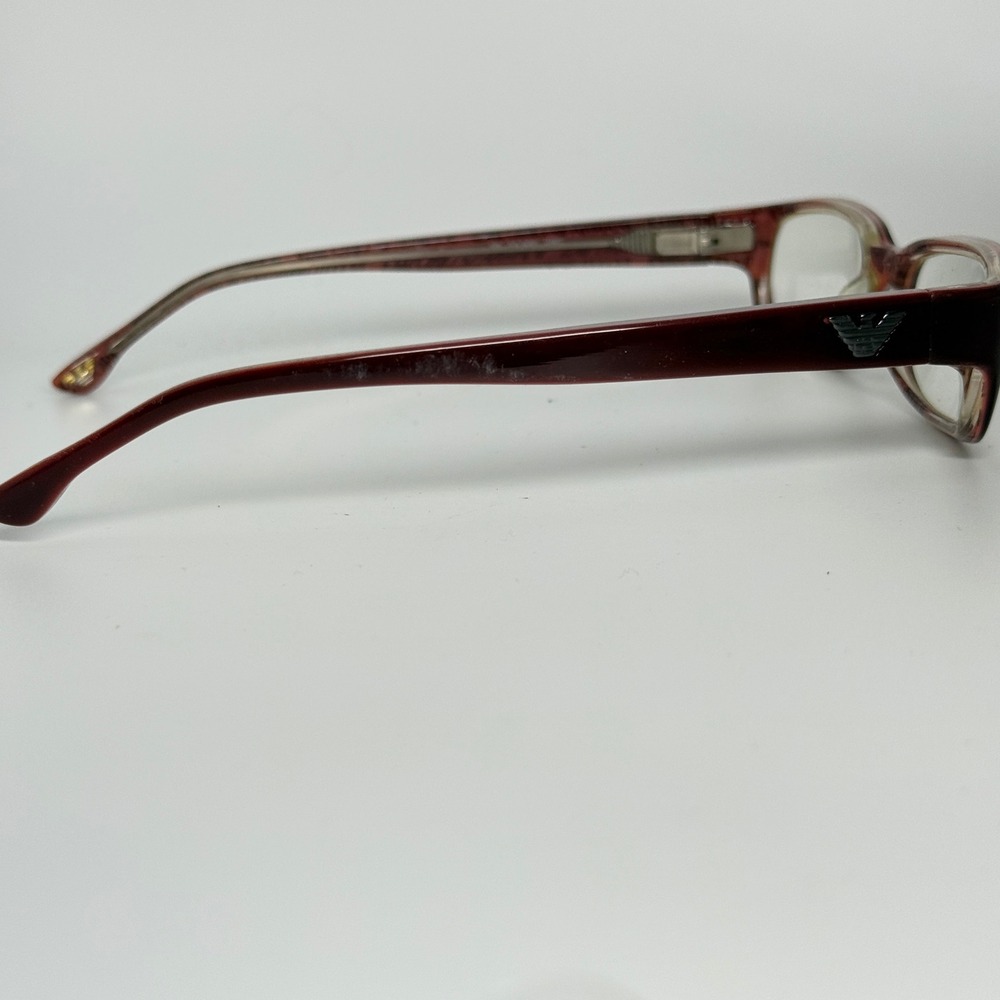 Emporio Armani EA 9261‎ DWC Burgundy Rectangle Eyeglasses Frames Italy 21957 - Picture 4 of 6